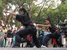 Kung Fu demo in Hong Kong